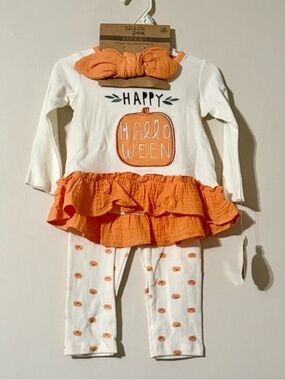 Chick Pea Halloween 3 piece Girls set NWT